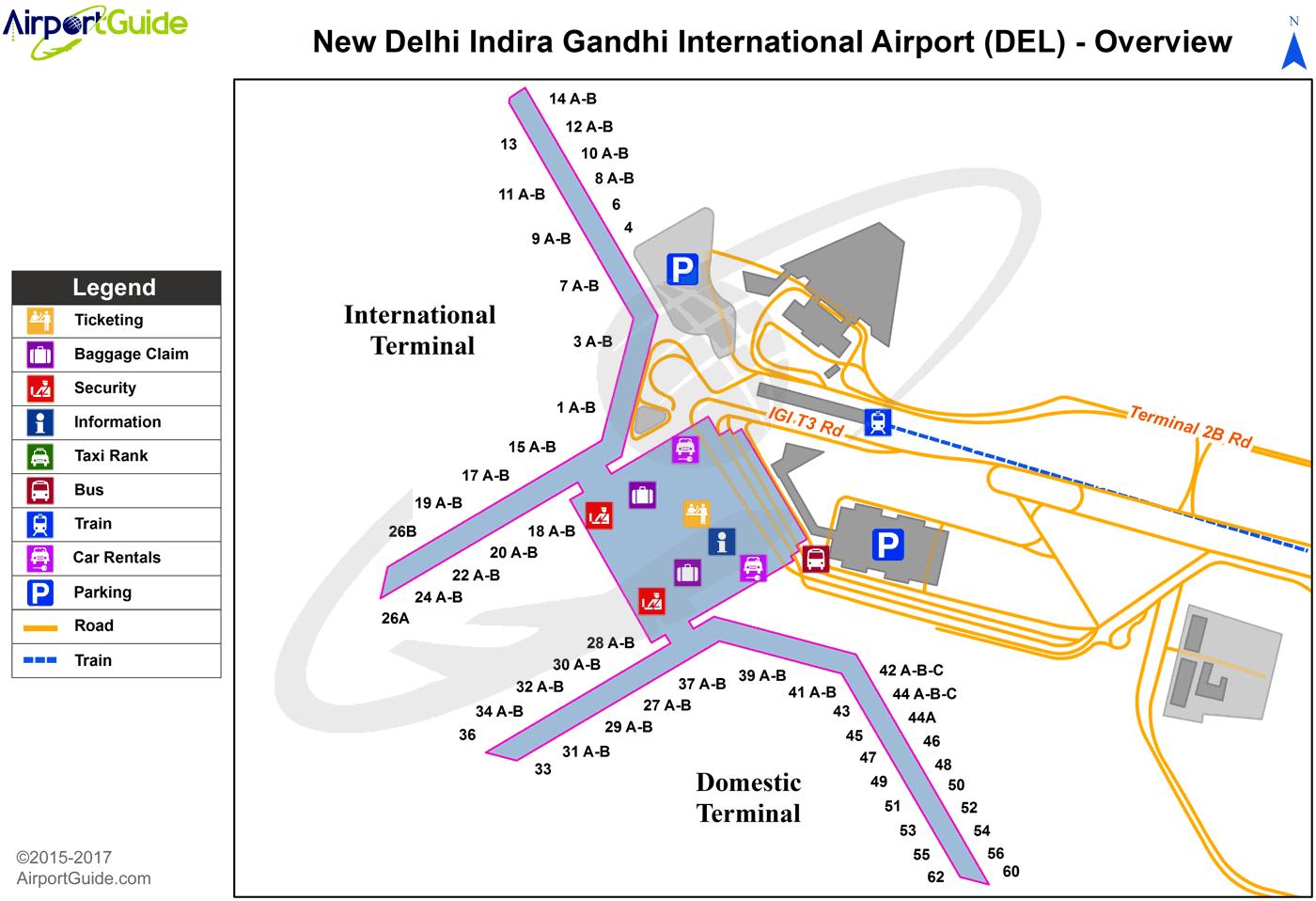 How many terminals are there in Indira Gandhi International Airport?