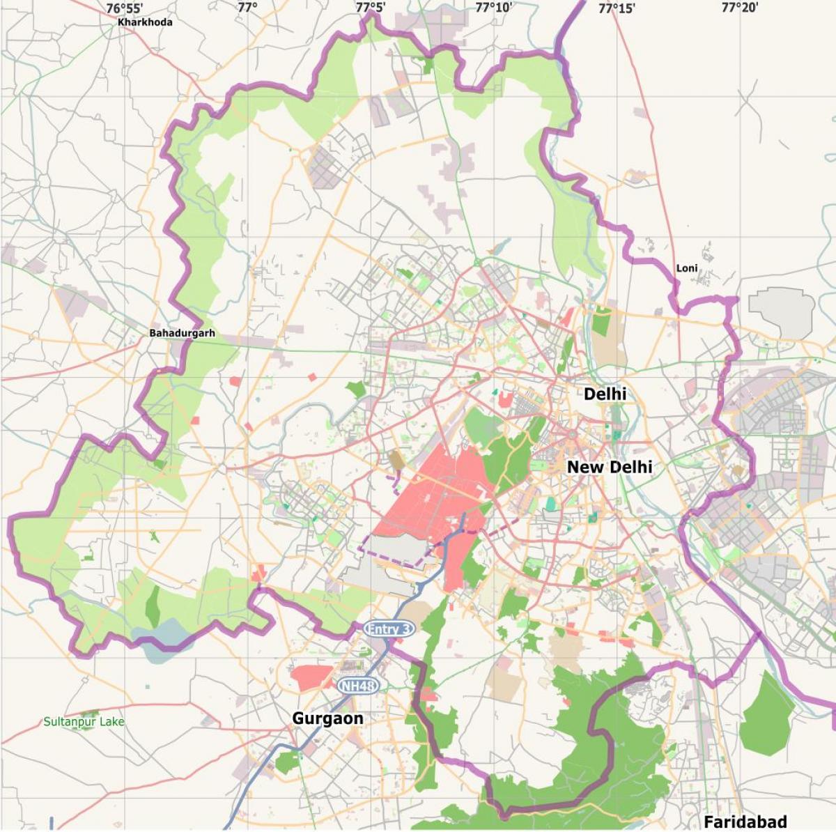 New Delhi city map