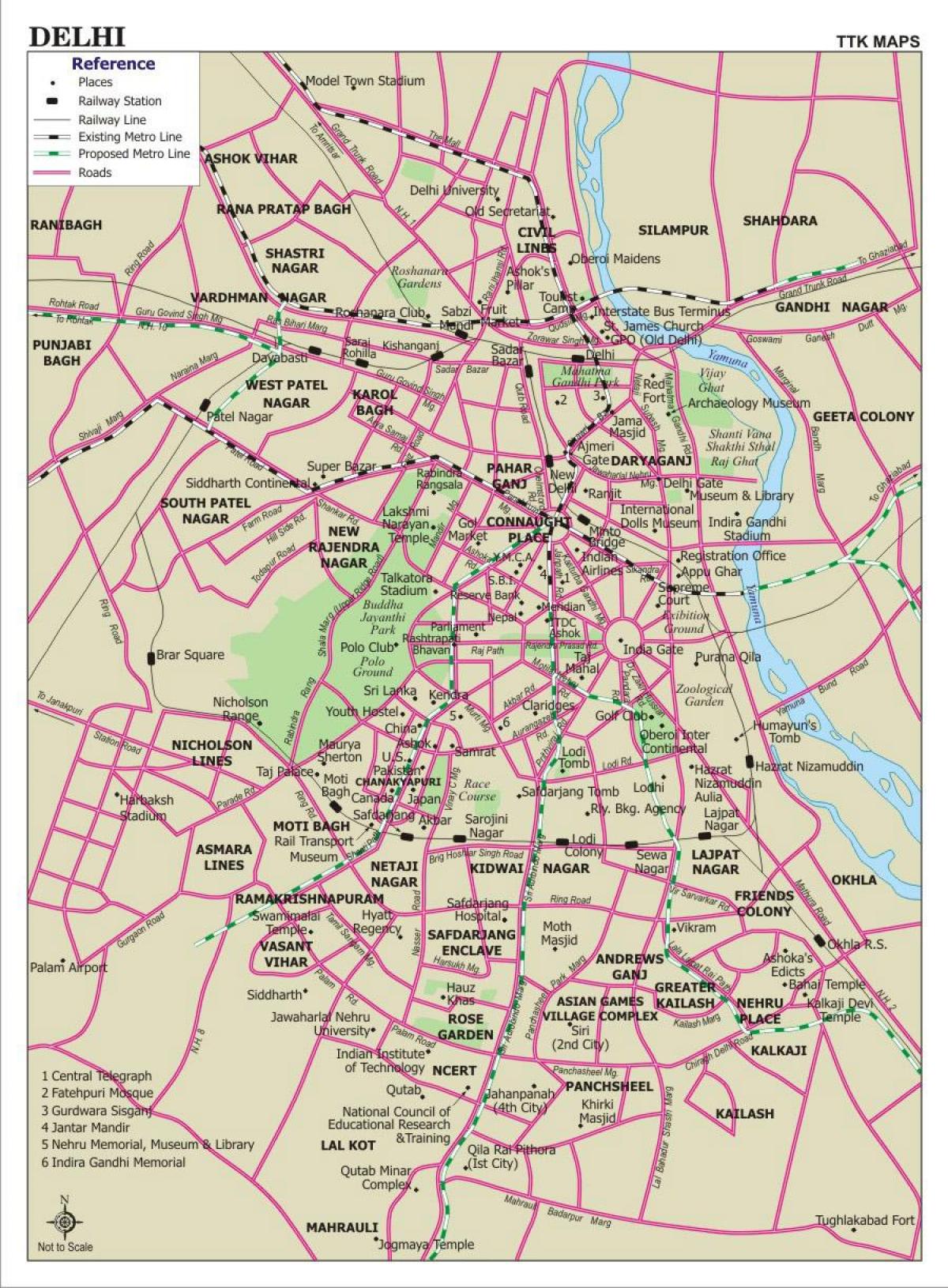 New Delhi roads map